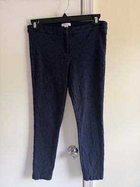 Carolina Belle Navy Lace-Textured Skinny Jeans